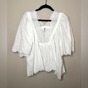 Free People Costa Eyelet Top